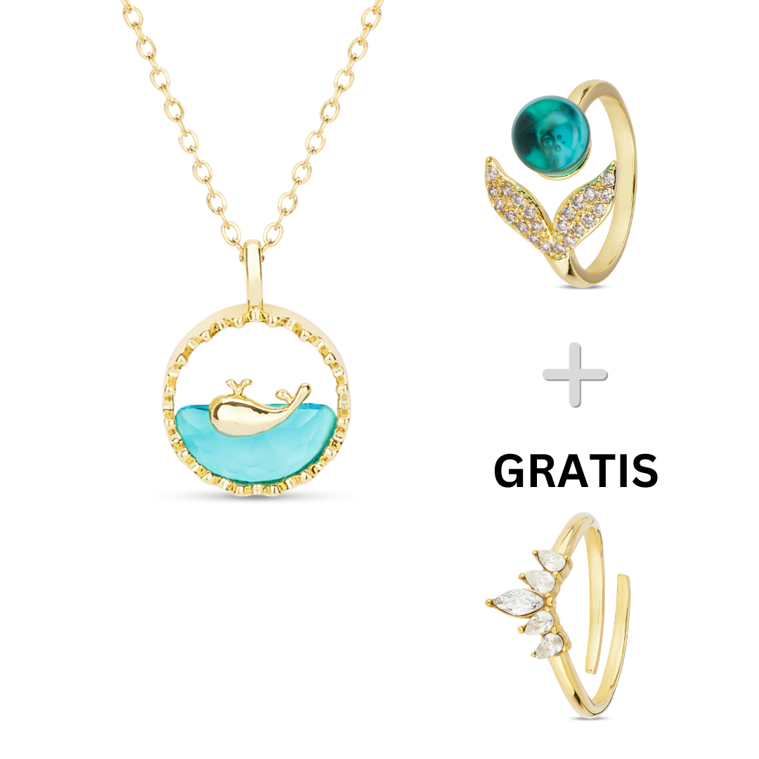 Ocean Care Set | Kette & Ring + Aurora Ring (Gratis)